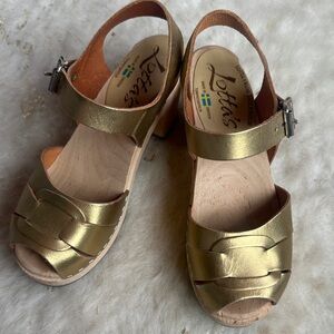 Lotta From Stockholm Gold Women's Sandals size 35 5